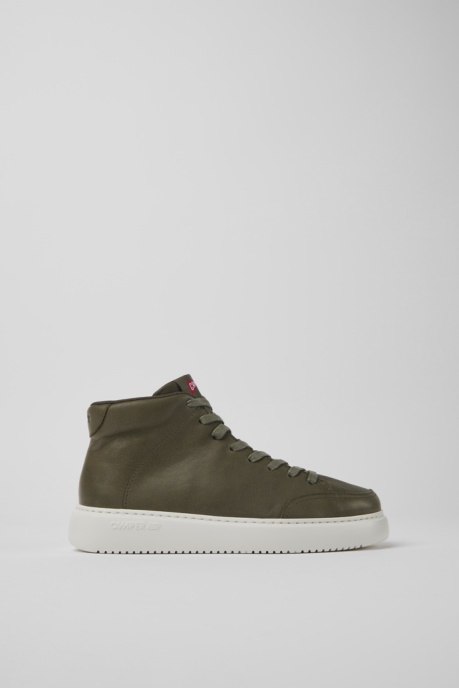 Camper AU Runner K21 Green Leather Sneakers For Women New Arrivals