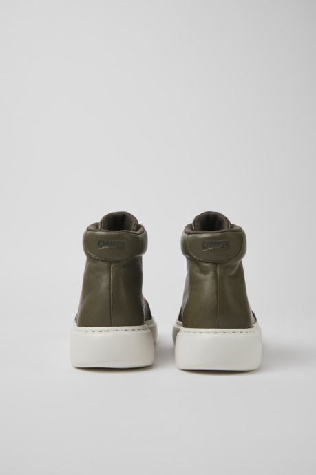 Camper AU Runner K21 Green Leather Sneakers For Women New Arrivals