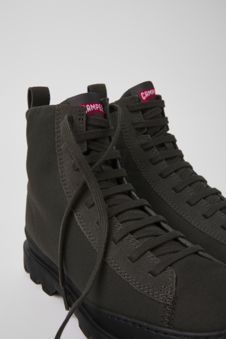 Exclusive Camper AU Brutus Gray Textile And Nubuck Ankle Boots For Women