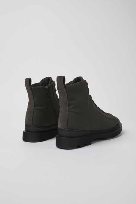 Exclusive Camper AU Brutus Gray Textile And Nubuck Ankle Boots For Women