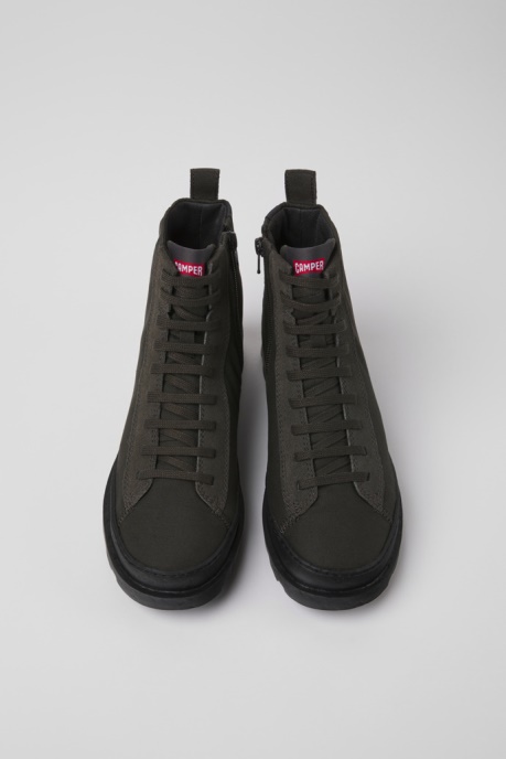 Exclusive Camper AU Brutus Gray Textile And Nubuck Ankle Boots For Women