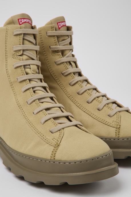 Brutus Beige Textile And Nubuck Ankle Boots For Women Exclusive Camper AU
