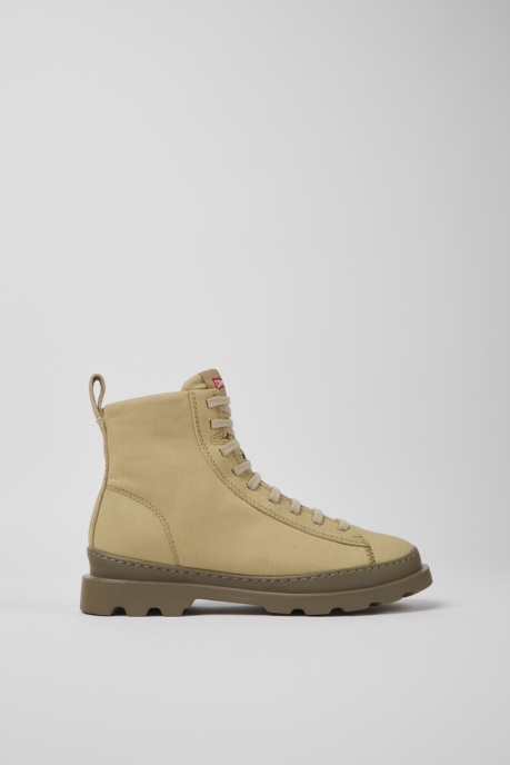 Brutus Beige Textile And Nubuck Ankle Boots For Women Exclusive Camper AU