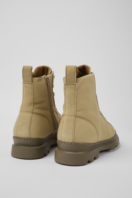 Brutus Beige Textile And Nubuck Ankle Boots For Women Exclusive Camper AU