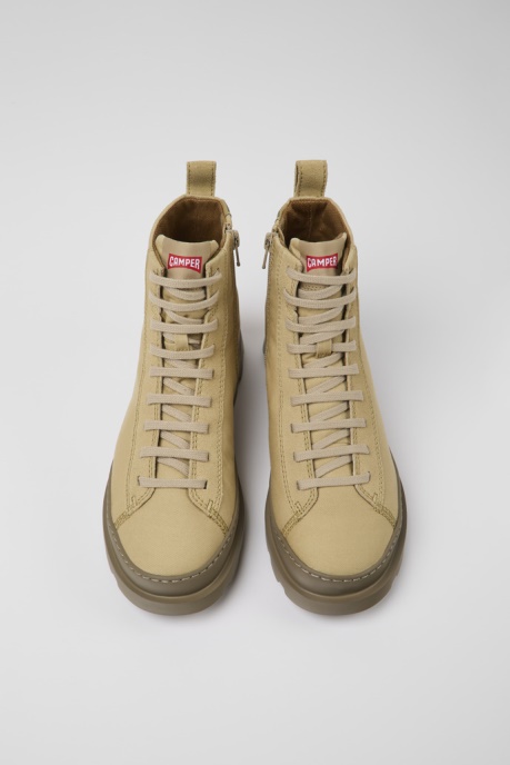 Brutus Beige Textile And Nubuck Ankle Boots For Women Exclusive Camper AU