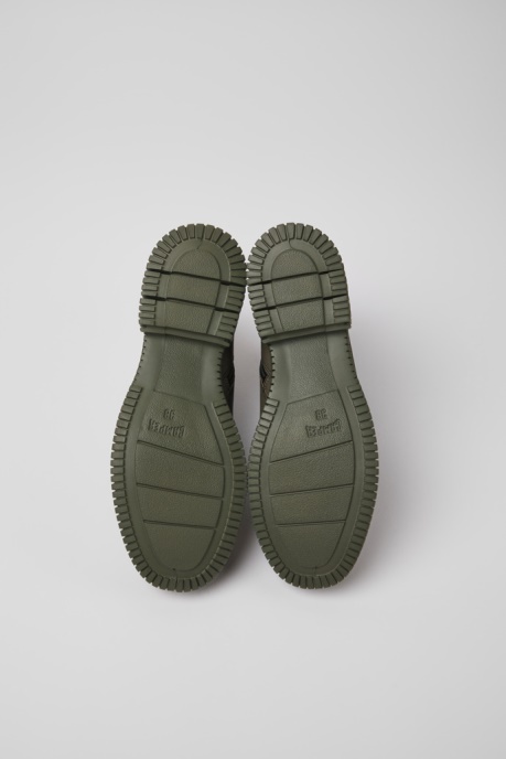 Camper AU Pix Black And Green Leather Ankle Boots For Women New Arrivals