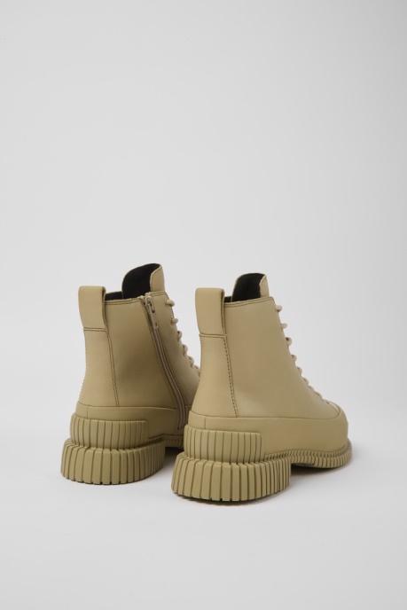 Camper AU Design Pix Beige Leather Ankle Boots For Women