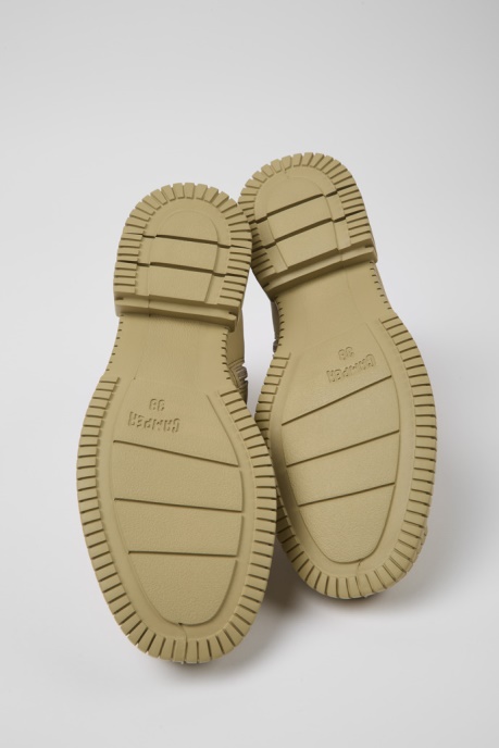 Camper AU Design Pix Beige Leather Ankle Boots For Women