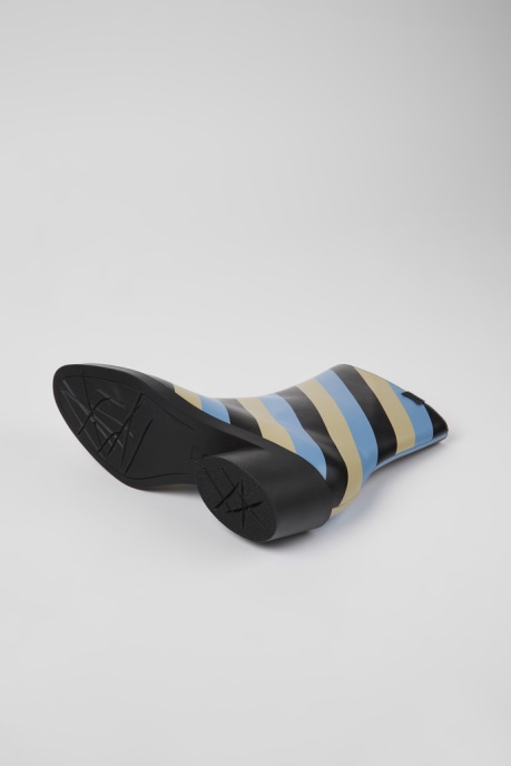 Bonnie Multicolored Striped Leather Boots For Women Exclusive Camper AU