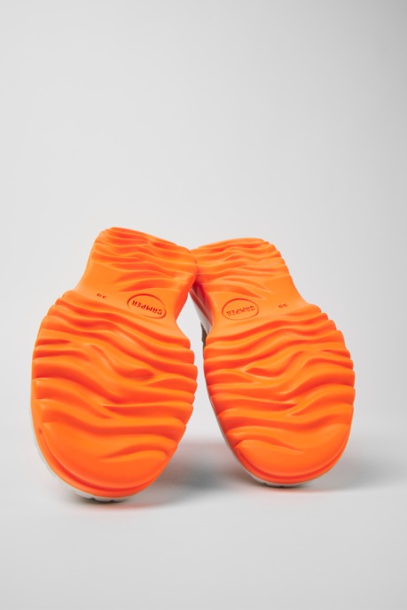 Camper AU Teix Orange And Beige Ankle Boots For Women New Arrivals