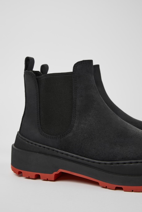 Camper AU Brutus Trek Michelin Black Nubuck Ankle Boots For Women New Arrivals