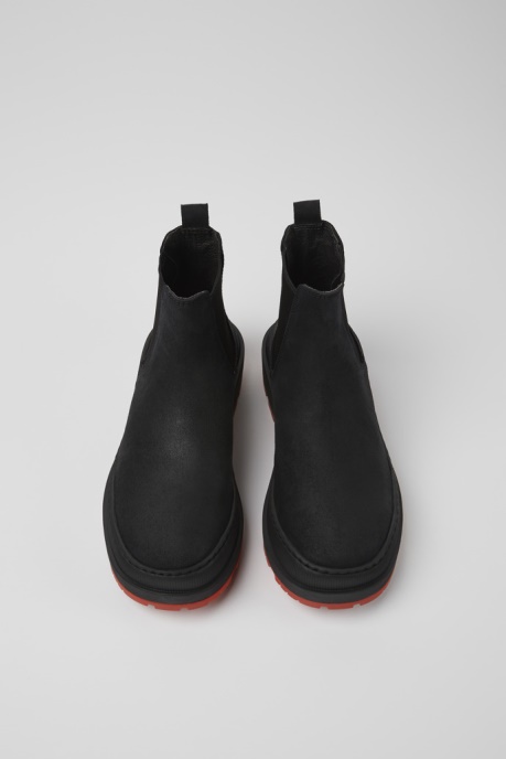 Camper AU Brutus Trek Michelin Black Nubuck Ankle Boots For Women New Arrivals