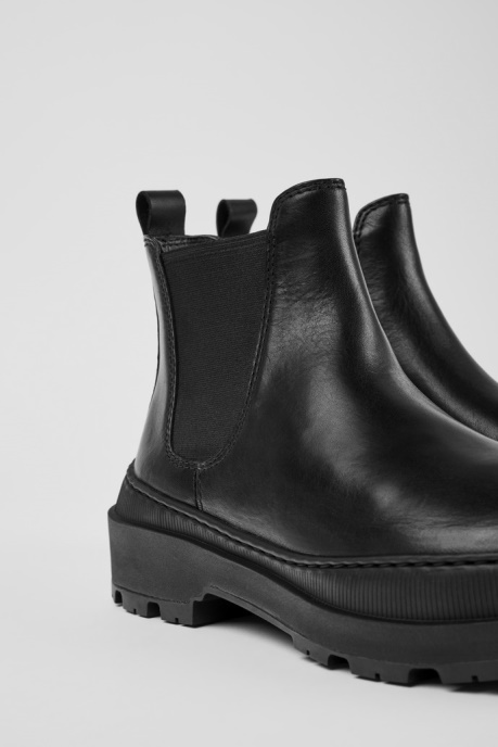 Camper AU Design Brutus Trek Michelin Black Leather Ankle Boots