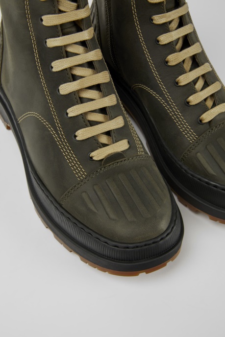 Brutus Trek Michelin Dark Green Nubuck Ankle Boots For Women Camper AU New Arrivals