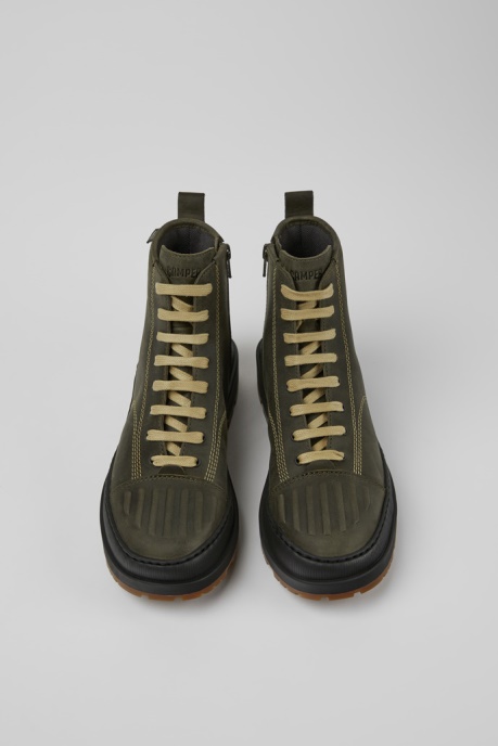 Brutus Trek Michelin Dark Green Nubuck Ankle Boots For Women Camper AU New Arrivals