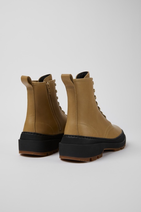 Brutus Trek Michelin Beige Leather Ankle Boots For Women Camper AU New Arrivals