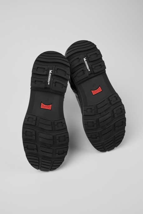 Design Brutus Trek Michelin Black Leather Ankle Boots For Women Camper AU