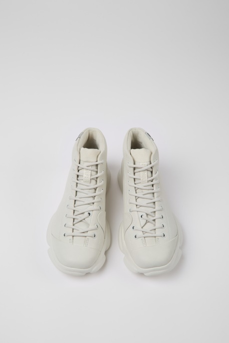 Karst White Non-Dyed Leather Sneakers For Women Camper AU New Arrivals