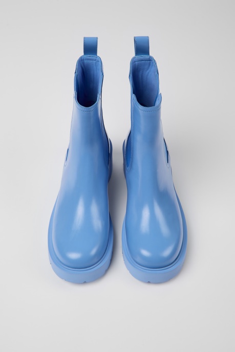 Camper AU Design Milah Blue Leather Chelsea Boots For Women