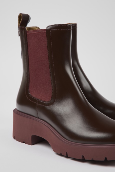 Milah Burgundy Leather Chelsea Boots For Women Camper AU New Arrivals