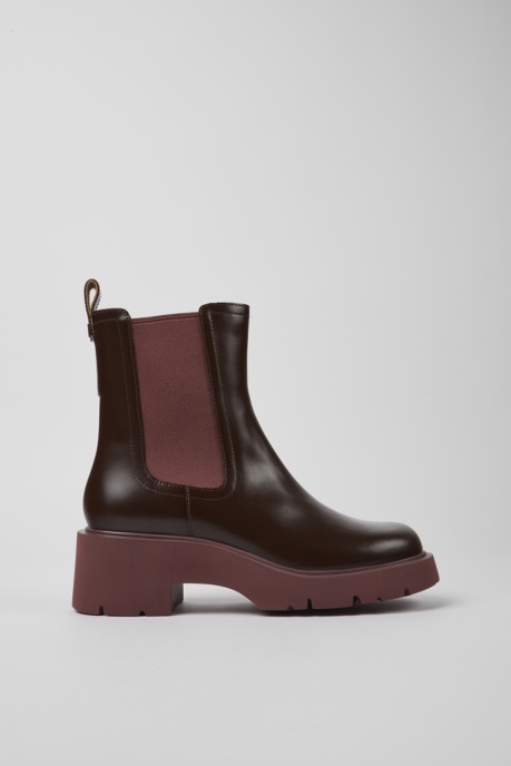 Milah Burgundy Leather Chelsea Boots For Women Camper AU New Arrivals