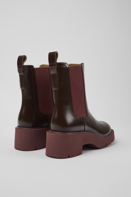 Milah Burgundy Leather Chelsea Boots For Women Camper AU New Arrivals