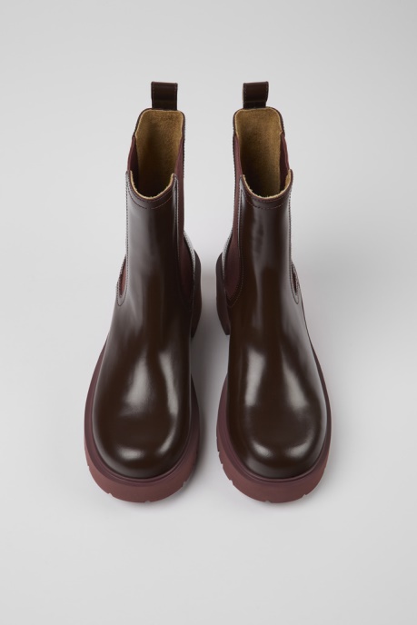 Milah Burgundy Leather Chelsea Boots For Women Camper AU New Arrivals