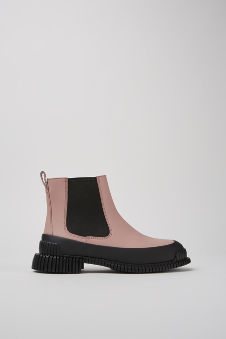 Pix Pink And Black Leather Chelsea Boots For Women Camper AU New Arrivals