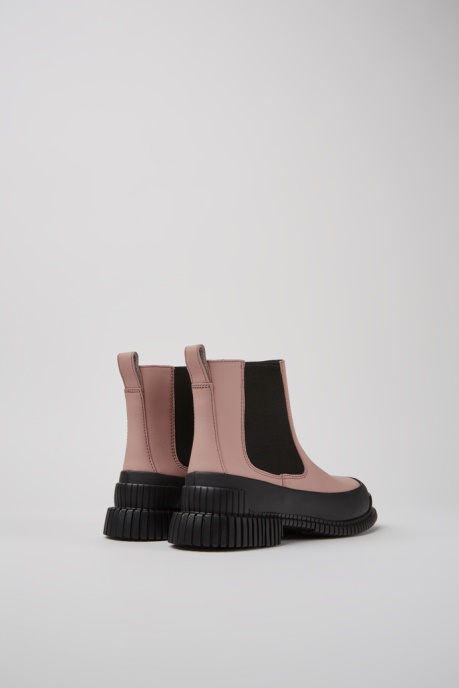 Pix Pink And Black Leather Chelsea Boots For Women Camper AU New Arrivals