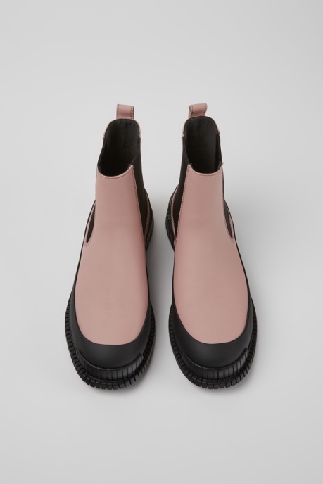 Pix Pink And Black Leather Chelsea Boots For Women Camper AU New Arrivals