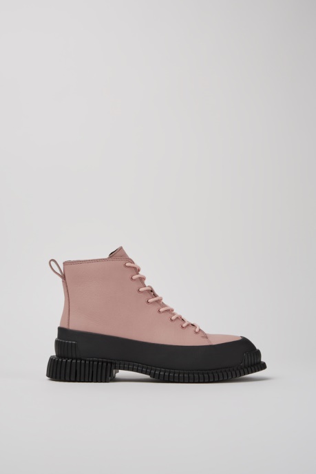 Exclusive Camper AU Pix Pink And Black Leather Lace-Up Boots For Women