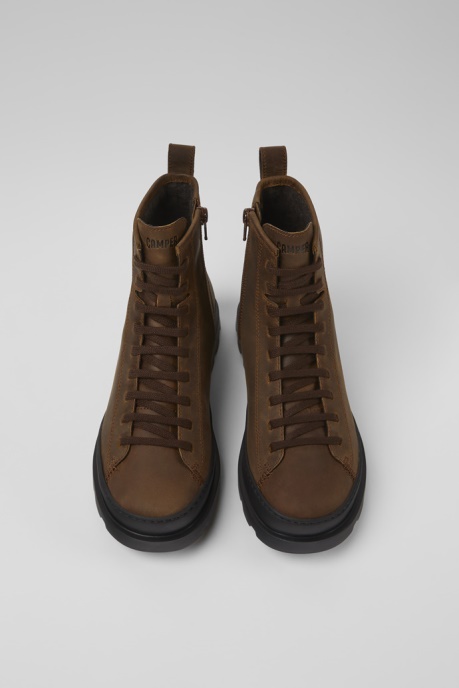 Brutus Brown Medium Lace Boot For Women Camper AU New Arrivals