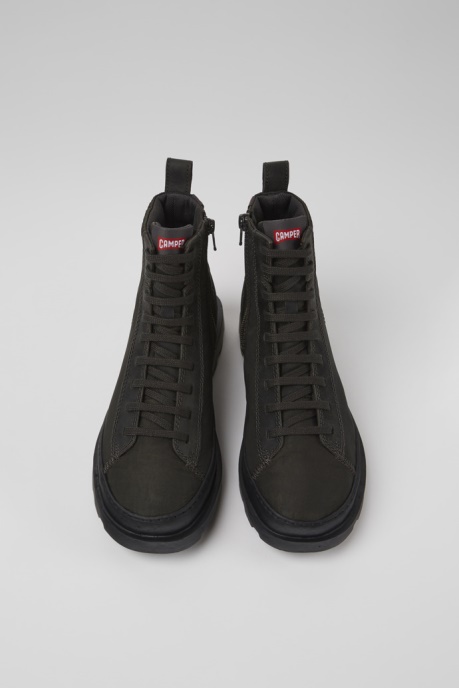 Exclusive Camper AU Brutus Dark Gray Textile And Nubuck Ankle Boots For Women