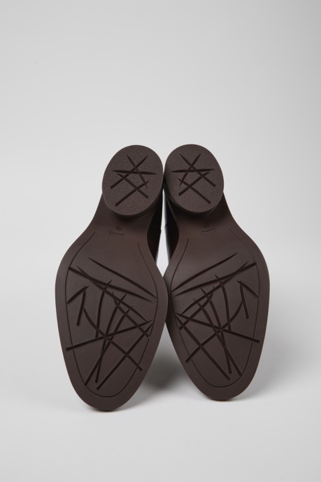 Camper AU Bonnie Dark Brown Leather Boots For Women New Arrivals