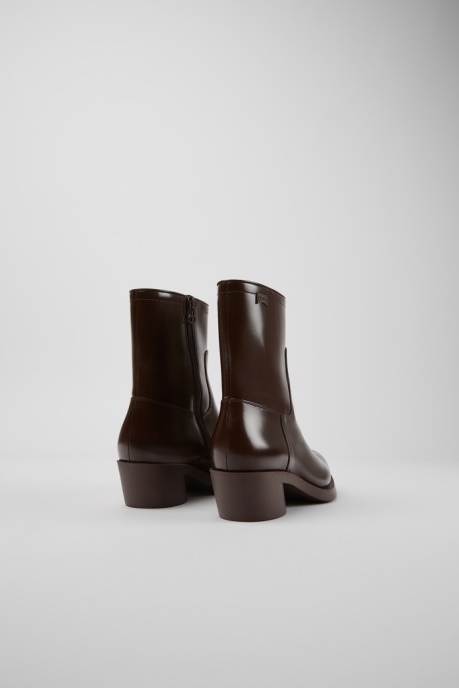 Camper AU Design Bonnie Dark Brown Ankle Boots For Women