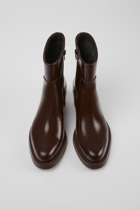 Camper AU Design Bonnie Dark Brown Ankle Boots For Women