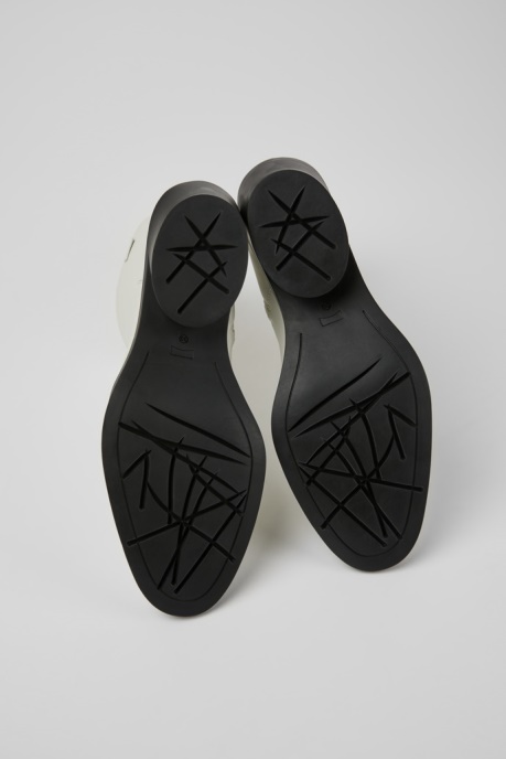 Camper AU Bonnie White Leather Ankle Boots For Women New Arrivals