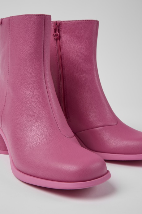 Camper AU Kiara Pink Leather Ankle Boots New Arrivals