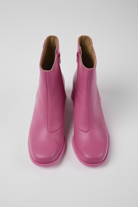Camper AU Kiara Pink Leather Ankle Boots New Arrivals
