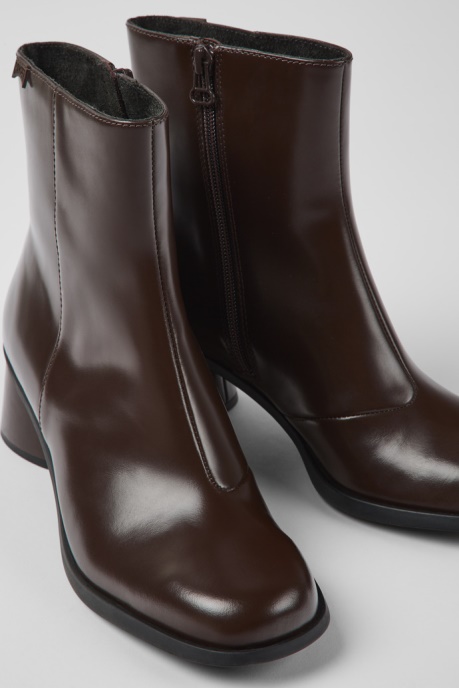 Camper AU Kiara Brown Leather Ankle Boots New Arrivals
