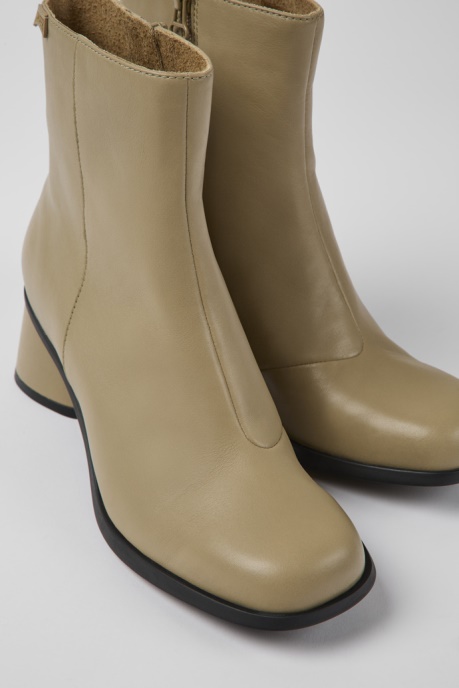 Camper AU Kiara Beige Leather Ankle Boots New Arrivals