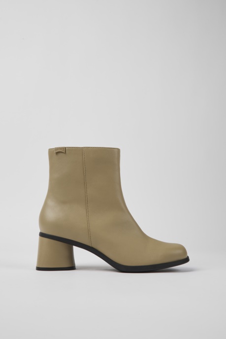 Camper AU Kiara Beige Leather Ankle Boots New Arrivals