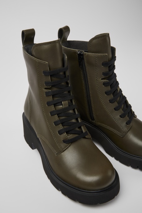 Milah Green Lace-Up Boots For Women Camper AU New Arrivals