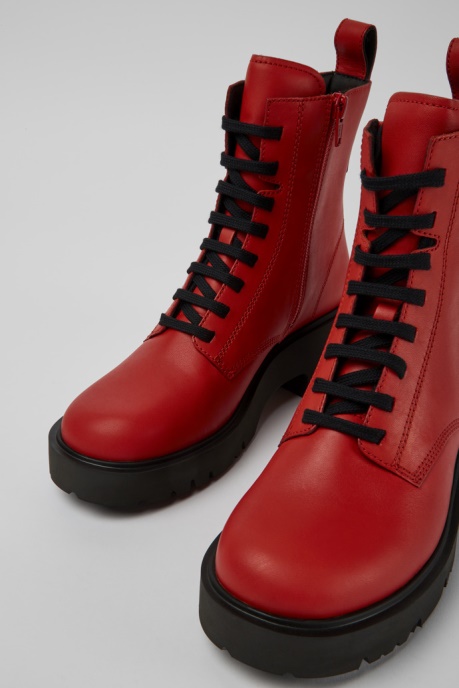 Exclusive Camper AU Milah Red Lace-Up Boots For Women