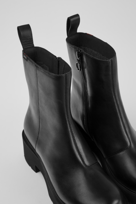 Camper AU Milah Gore-Tex Black Leather Zip Boots For Women New Arrivals