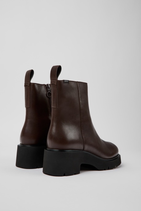 Milah Gore-Tex Brown Leather Zip Boots For Women Exclusive Camper AU