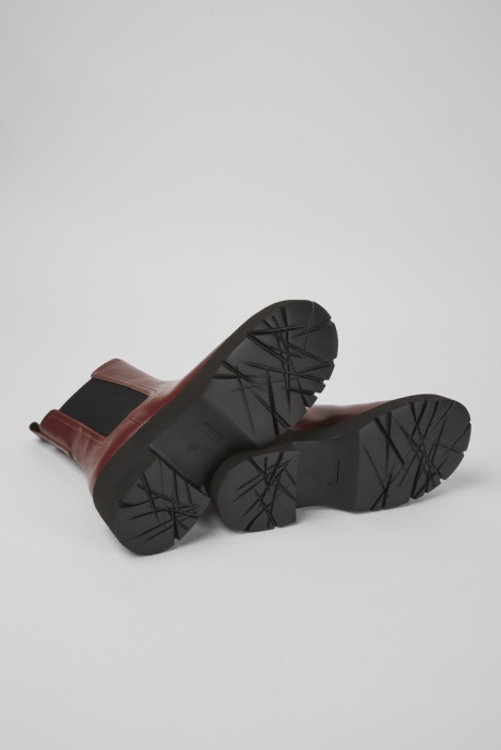 Design Milah Burgundy Leather Boots For Women Camper AU