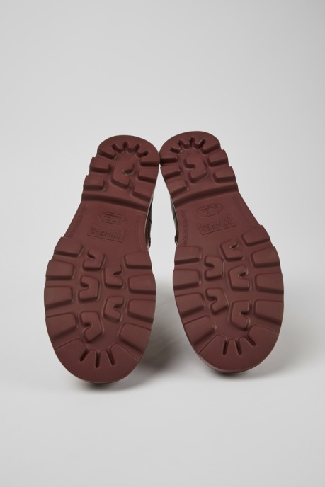 Brutus Burgundy And Orange Printed Leather Ankle Boots For Women Exclusive Camper AU