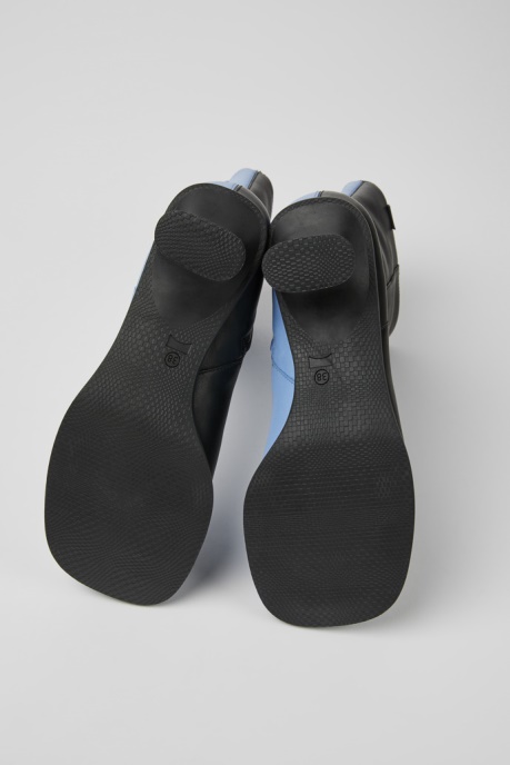 Camper AU Twins Blue And Black Leather Ankle Boots For Women New Arrivals