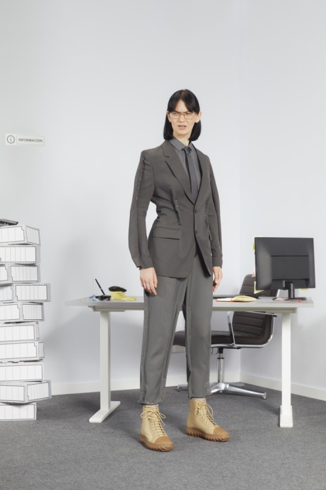 Ground Michelin Beige Textile And Leather Ankle Boots For Women Camper AU New Arrivals